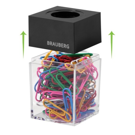 BRAUBERG interception dispenser, magnetic (colored paper clips: 100 pieces, 28 mm)-4