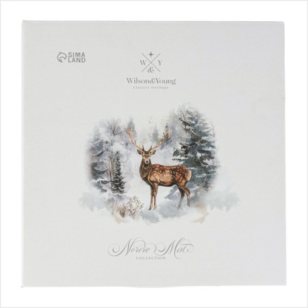 New Year's plate "Winter Forest", 27 × 2.2 cm, white color-4