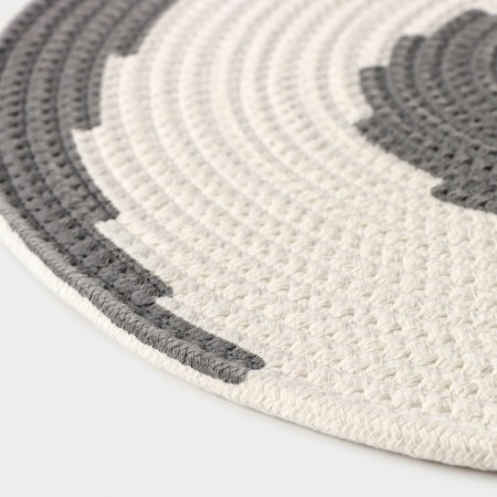 Serving napkin on the table "Hypnosis", d = 38 cm, the color is gray-white-2