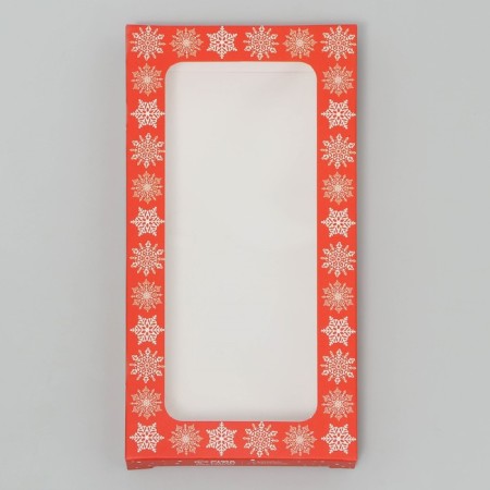 Box for chocolate “Magic New Year!”, With a window, 17.3 x 8.8 x 1.5 cm, New Year-1
