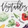 Kitchen towel "Vegan" 40x73 cm, 100% cotton, sarzha 190 g/m2