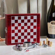 A set for the wine of the share, 4 objects: thermometer, ring, opener, cork, chess in the kit