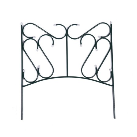 Decorative fence, 80 × 380 cm, 5 sections, metal, green, "combined"-7