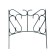 Decorative fence, 80 × 380 cm, 5 sections, metal, green, "combined"