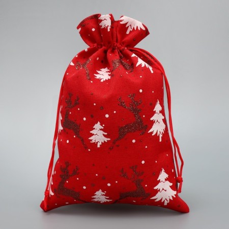 Gift bag "New Year's bag", deer, 16 x 24 cm +/- 1.5 cm, New Year