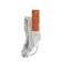 Duwi extension cord, 3 sockets, 5 m, 10 A, 2200 W, PVS 3x0.75 mm2, with salary, with a switch, white