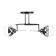 Redo chandelier 2he27 40W Black-chromium 45x30x28 cm