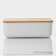 Storage container with lid LADOM "Naturel", 25.5 × 17.5 × 8.5 cm, white color