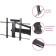 Kromax Atlantis-120 Black 40 "-100" Max. 121kg wall rotation and 100471