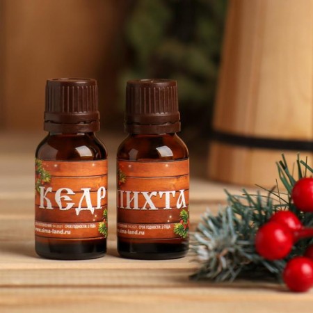 Set: 2 aroma mesh cedar and fir "with a light steam! Happy New Year"-1