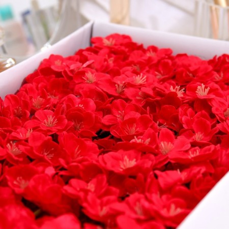 Flowers sakura are soap red, set 50 pcs-2