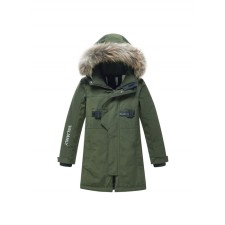 Winter park for a boy, height 140 cm, khaki color