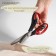 Scissors "Wave", 9 ", 23 cm, step - 7 mm, black/red color