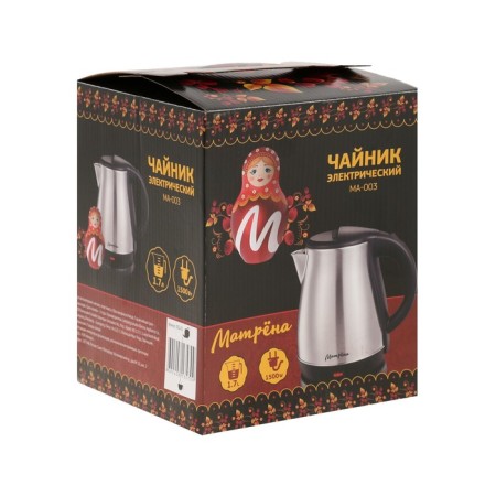Electric kettle "Matryona" MA-003, metal, 1.7 l, 1500 watts, silver-7