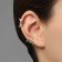 Earrings "Kuffa" bat, silver color