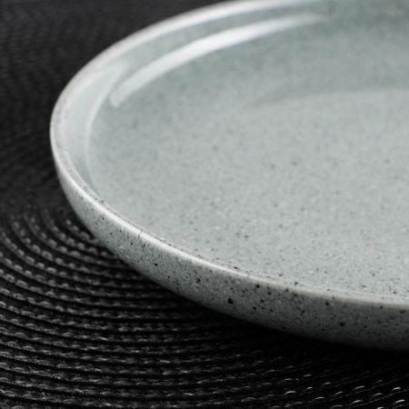 Ceramic dessert plate "Granite", d = 21 cm, gray color-1