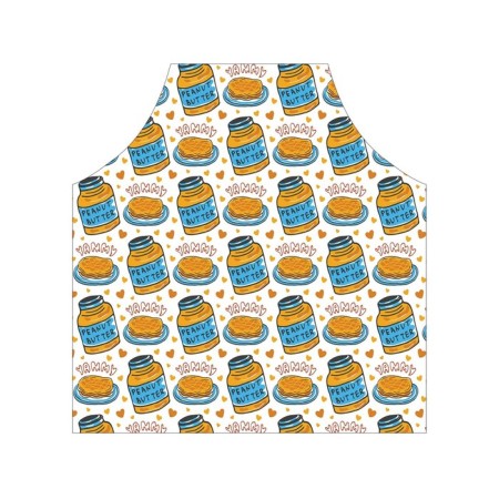 Apron of the kitchen with a photo print "Arachis paste", adjustable, size OS-2