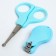 Children's manicure set, 2 items: scissors, nippers-actser, from 0 months, color blue