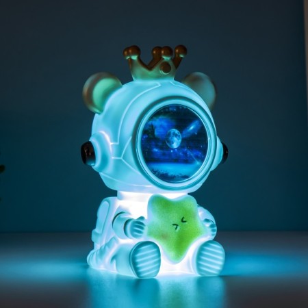 Night-wound-wound bear with a star Led usb white 12x12x16.5 cm Risalux-8