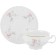 A cup with a saucer for Bernadotte broth, decor "Wild rose, laying gold"