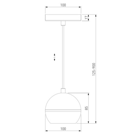 Suspended accent Elektrostandard, DLS023 LED 9 W, 100X100X900 mm, IP20, white, silver color-5