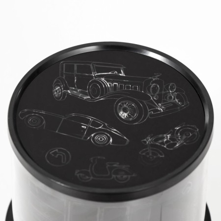 Night Projector "Retrotechnics" LED USB/from Black batteries 10.8x10.8x11.5 cm Risalux-6