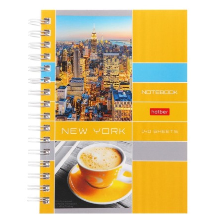 Note book A6, 140 sheets in a cage on the crest "Business City", cover Combined Cardboard-1