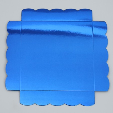 Cookie box, confectionery packaging with PVC lid, “blue”, 15 x 15 x 3 cm-5