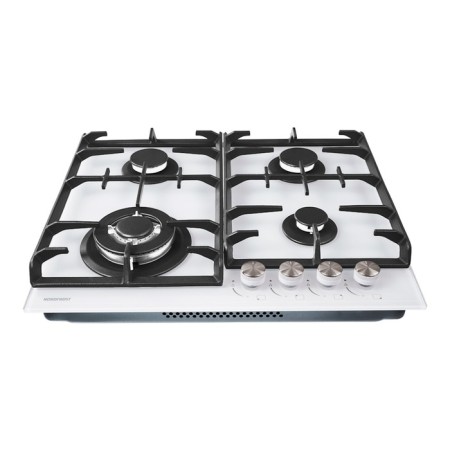 Hon surface Nordfrost HM 6042 W, gas, 4 burners, white-1