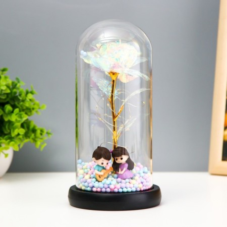 Nightlight "Romance" LED from batteries 3haaa 11x11x21.5 cm Risalux-1