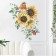 Sticker Plastic Interior color "Sunflower with a bird" 39x47 cm