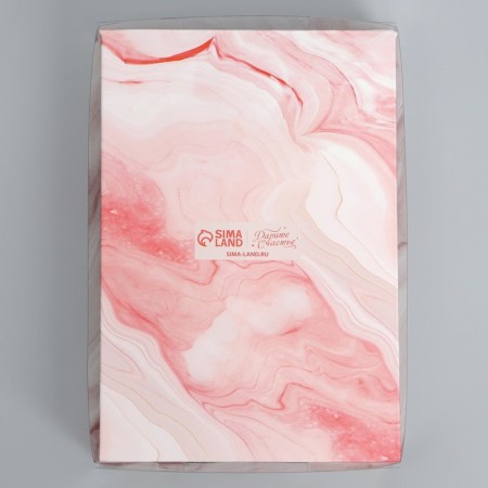 Confectionery packaging, boxing box with PVC lid, “Blossom with happiness”, 18 x 12 x 3.5 cm-2