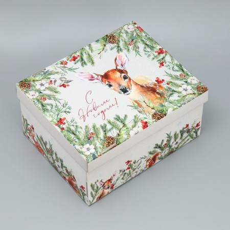 Folding box “Happy New Year!”, 31.2 x 25.6 x 16.1 cm, New Year-1