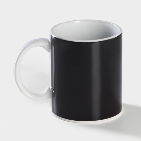 Mug - chameleon ceramic shade "The mysterious fox", 350 ml, white color-3