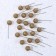 Figure for crafts and decor on the “ball” wire, set of 20 pcs., Size 1 pc. - 2 × 7 cm, gold color