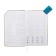 Leduced Diary, 120x200 mm 128 sheets, leatherette, gray block 70 g/m2, lies, refuge with a colored button, sea wave