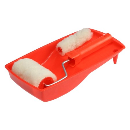 Set male scrap, rollers natural fur, 100 mm, d = 6 mm, d = 48 mm + d = 16 mm, bath 150