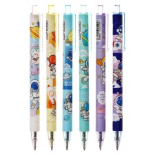 A set of ballpoint pens 12 pieces, 0.5mm, automatic, a body with a pattern, black ink, mix