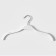 Shoulders - LadoM clothing hangers with anti -slip silicone insert, 39 × 1.2 × 19 cm, 3 pcs, white color