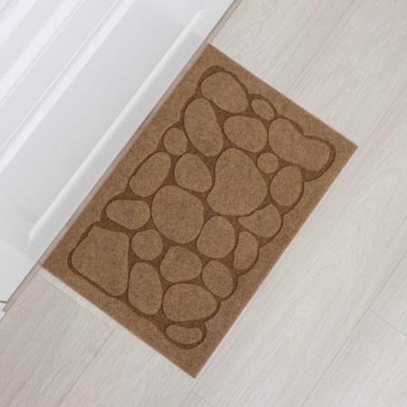 Rug of the harassment shade "Stones", without a edging, 38 × 58 cm, beige color-4
