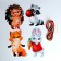 New Year's set for creativity. Embroidery with yarn "New Year! New Year's animals ”on cardboard, 4 pcs.