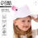 Baby cap for a girl "cat" with ears, white color, rr 52-54, 5-7 years old