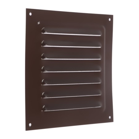 Ventilation grate Zein Lux RM1717kr, 175 x 175 mm, with a grid, metal, brown-3