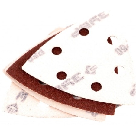 The triangle grinding bison 35583-060, perforated, P60, 93 x 93 x 93 mm, 5 pcs.-1