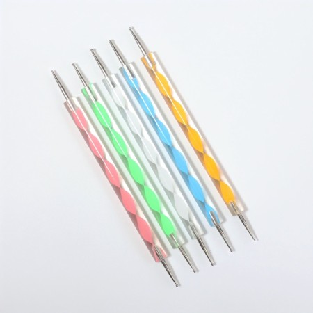 Dots are bilateral, 5 pcs, 13 cm, d = 0.5/1/1.5/2/3 mm, multi -colored