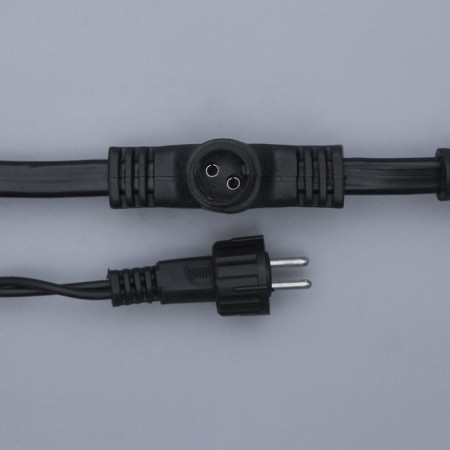 Garland "Curtain" 2 × 1.5 m, IP44, UMS, dark thread, 360 LED, glow warm white, 220 V-4
