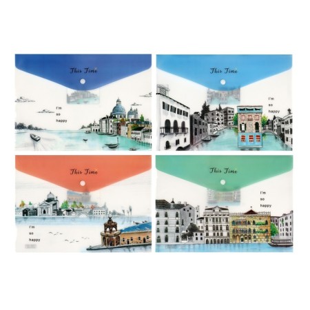 Folder-convert button, A4, 180 microns, "City", mix