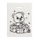 Polyethylene "bear" white-black 30x40 cm 50 μm