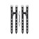 Single -layer handcuffs of two Pecado BDSM straps, genuine leather, black