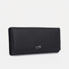 Women's wallet on a magnet, black color